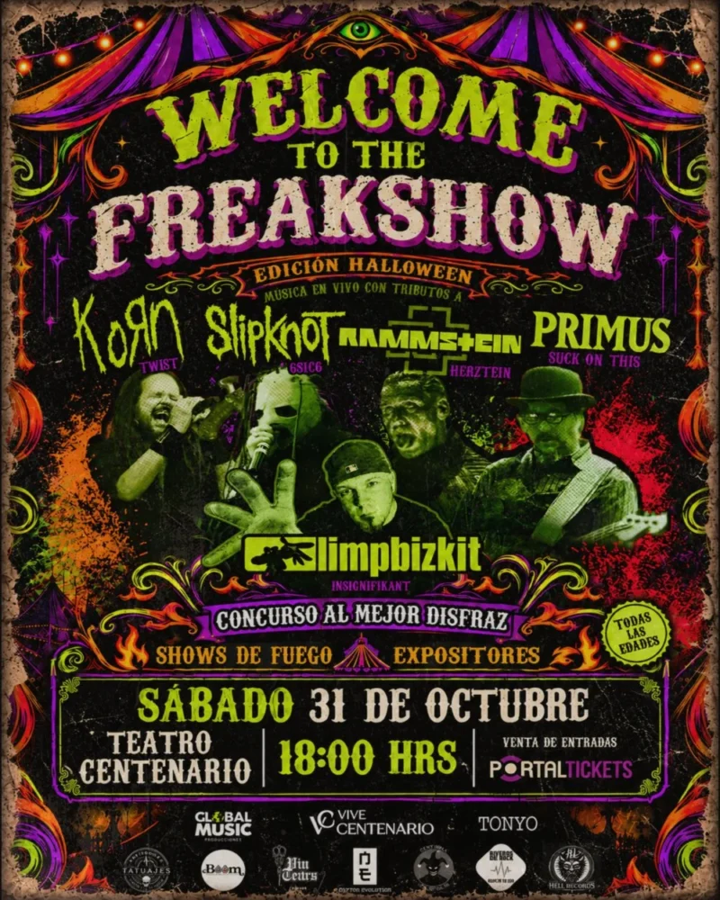 Welcome To The Freakshow en Teatro Centenario, la Serena