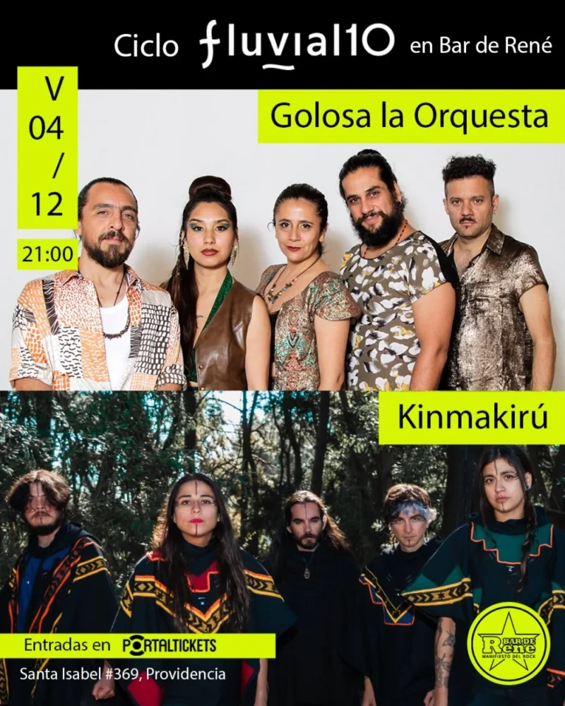 Golosa la Orquesta + Kinmakirú: Ciclo Fluvial 10 Años