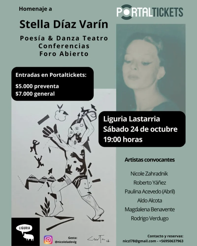 Homenaje A Stella Díaz Varín en Liguria Lastarria