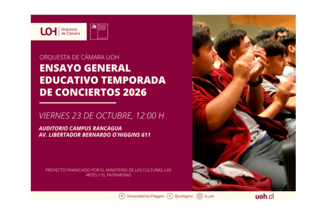 Ensayo Educativo ''El impulso de crear'' por la Orquesta de Cámara UOH