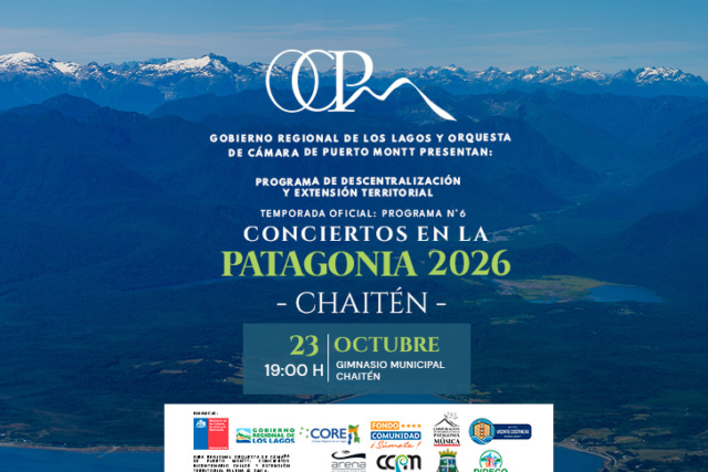 Chaitén recibe a la Orquesta de Cámara de Puerto Montt: un encuentro con la música orquestal en la Patagonia.