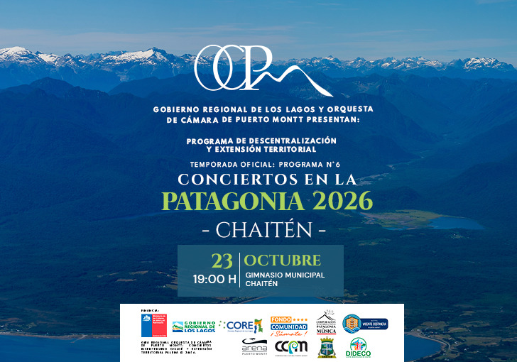 Chaitén recibe a la Orquesta de Cámara de Puerto Montt: un encuentro con la música orquestal en la Patagonia.