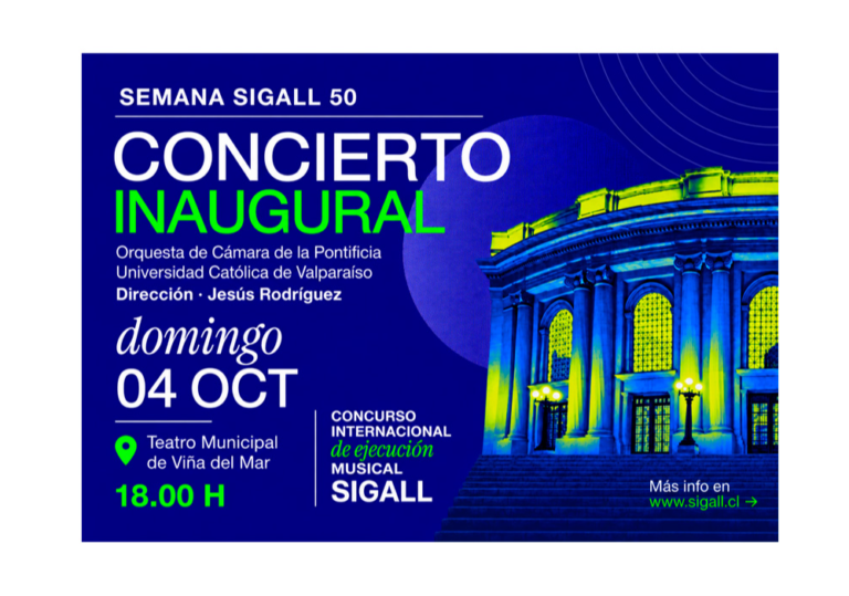Concierto Inaugural – Apertura Oficial de Sigall 50 con Orquesta de Cámara PUCV + músicos invitados