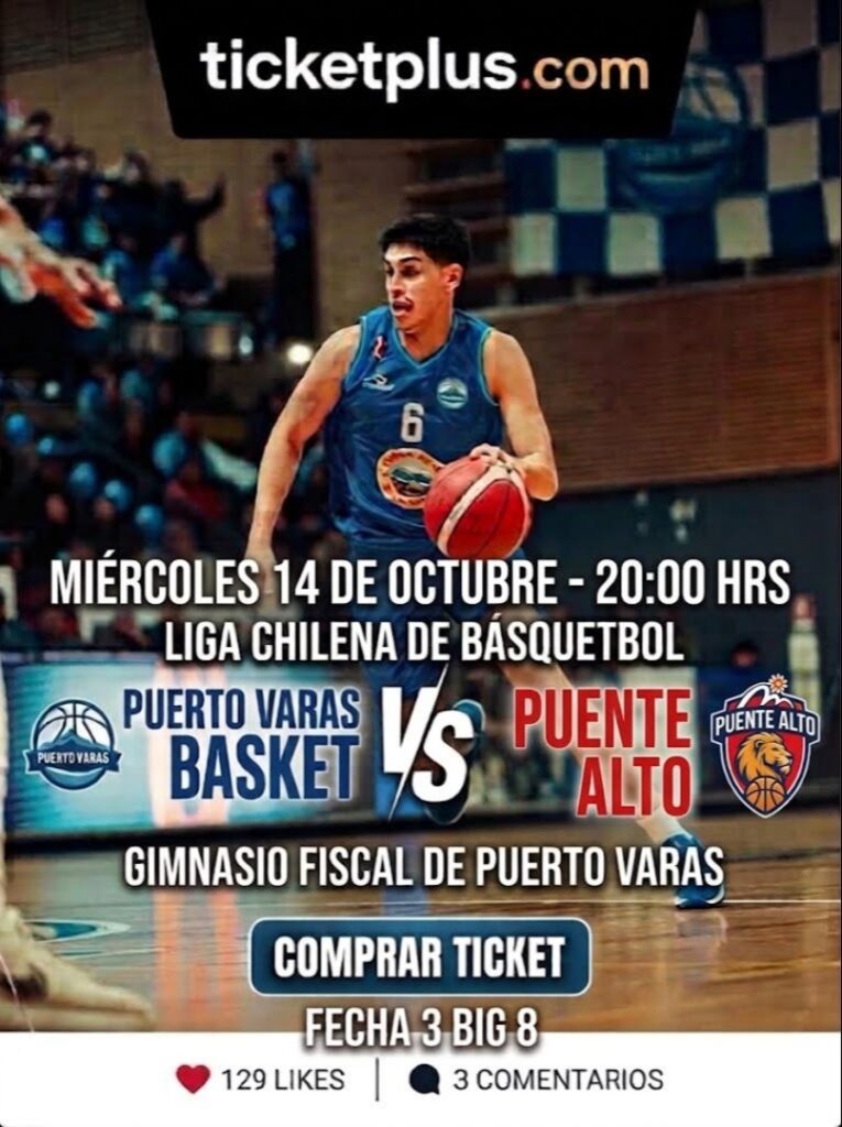 Puerto Varas Basket vs Mun Puente Alto – LNB – Liga Chery By Cecinas Llanquihue 2026
