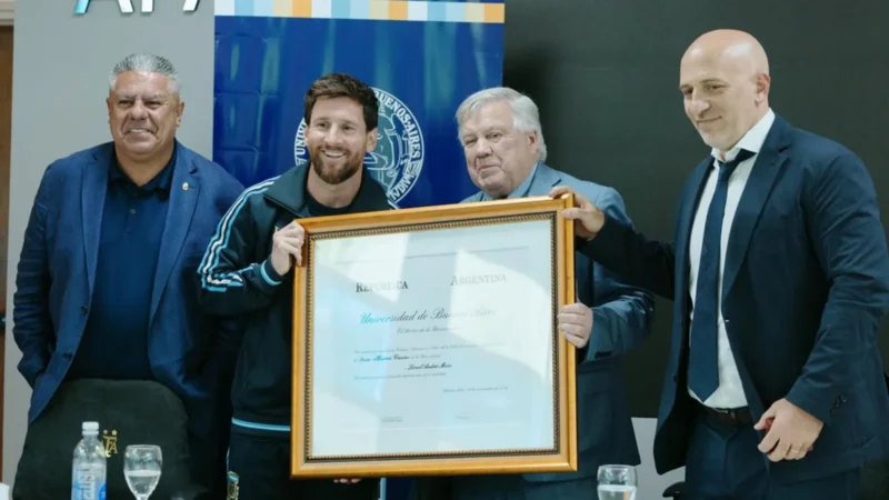 La UBA distinguirá a Messi con un Doctorado Honoris Causa antes de su despedida