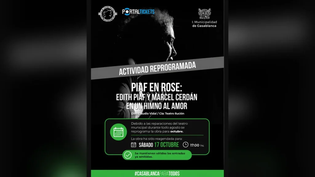 Material del evento: Piaf en Rose: Edith Piaf y Marcel Cerdán en Un Himno al Amor