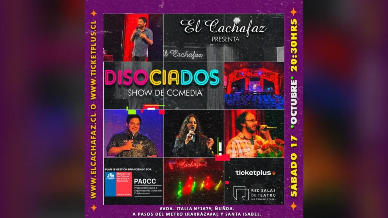 Show de stand up-Los Disociados – Sabado 17 octubre 20:30hrs