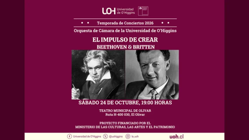 Teatro Municipal de Olivar recibe el concierto “El impulso de crear”