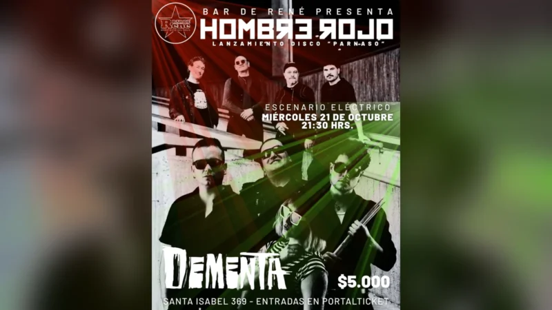 Bar de René Presenta: Hombre Rojo + Dementa