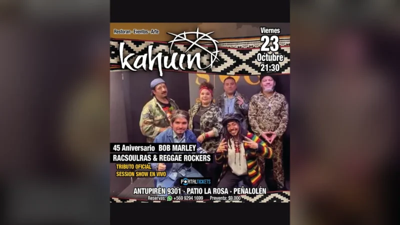 Kahuin Presenta: Bob Marley- Tributo por Racsoulras & Reggae Rockers - 45 Aniversario