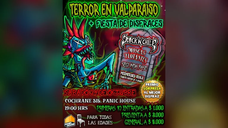 Terror en Valparaíso: Rock N’ Chile + Moscas Flotantes + Segunda Fase + Mezmerized Souls