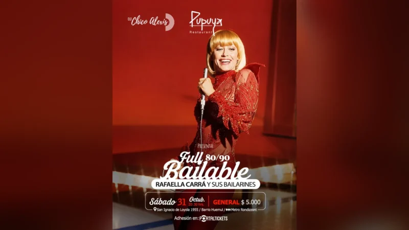 Mambo 80/90 con la Doble de Rafaela Carrá + Bailarines en Pupuya Restaurant