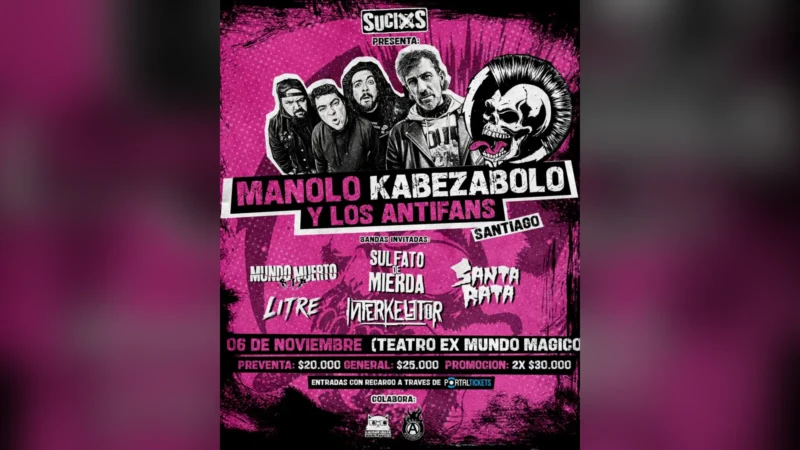 Manolo Kabezabolo + los Antifans en Santiago
