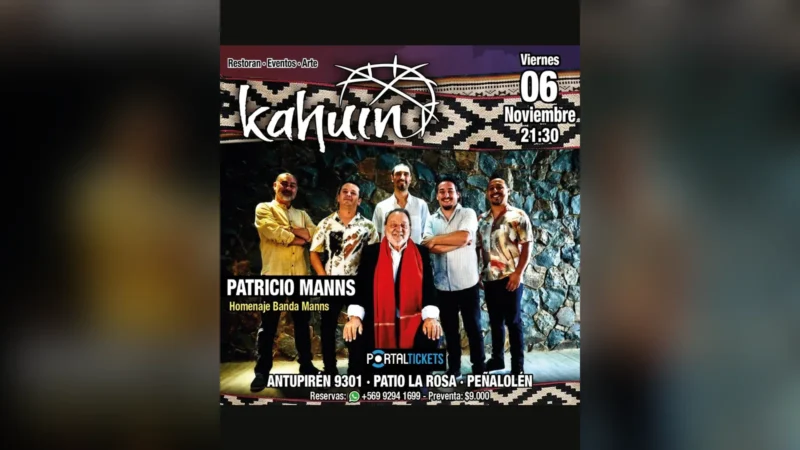 Kahuin Presenta: Patricio Manns: Homenaje Banda Manns - Viernes 06 Noviembre