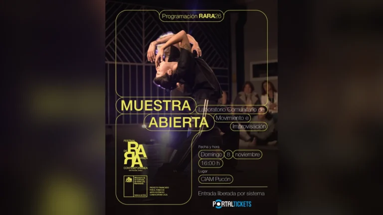 Festival Rara Pucón: Muestra Abierta Lab Creativo de Movimiento E Improvisación en Ciam – 8 de Noviembre