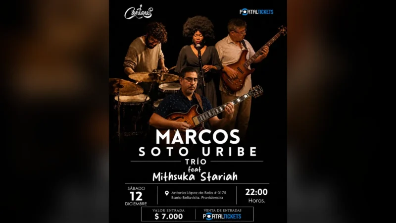 Marcos Soto Uribe Trio Feat Mithsuca Stariah en el Cantares Bar