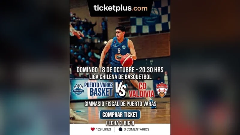 Puerto Varas Basket vs CD Valdivia – LNB – Liga Chery By Cecinas Llanquihue 2026