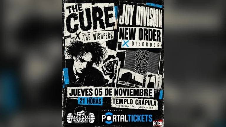 Noche New Wave The Cure X The Wishpers y Joy Division + New Order X Disorder