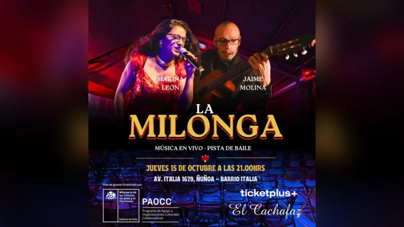 Milonga Jueves 15 Octubre 21hrs