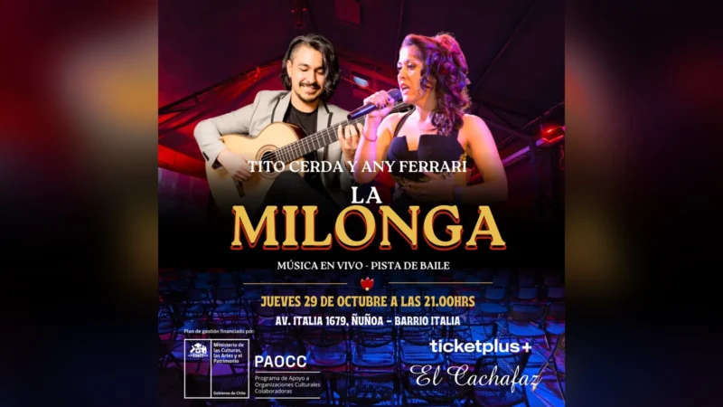 Milonga Jueves 29 Octubre 21hrs