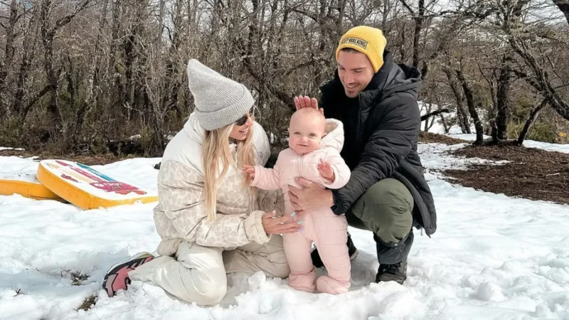 Cande Ruggeri deja la polémica atrás y viaja a la Patagonia con su familia