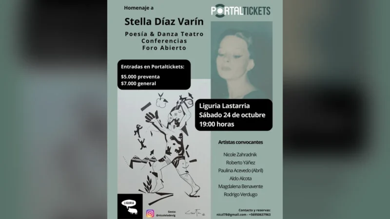 Homenaje A Stella Díaz Varín en Liguria Lastarria