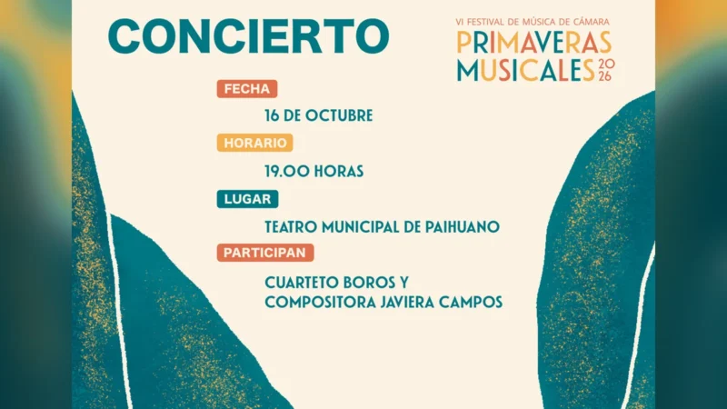 VI Festival de Música de Cámara "Primaveras Musicales 2026"