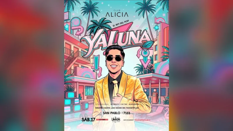 Yaluna en Club Alicia- Sábado 17 de Octubre-23:00