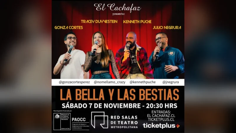 Show de stand up-La bella y las baestias-Sabado 7 noviembre 20:30hrs