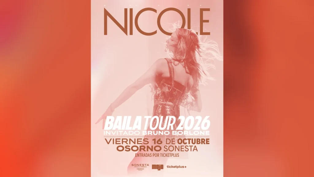 Material del evento: Nicole “Baila Tour 2026” – Osorno